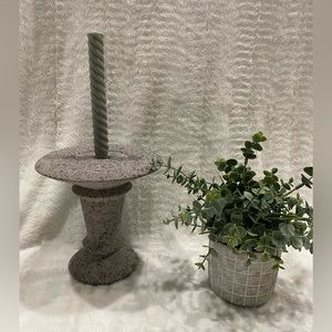 Vintage vanguard accents USA 624 stoneware pottery candle holder